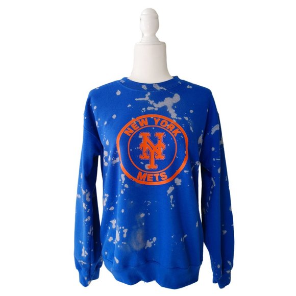New York Mets Bleached Crewneck Sweatshirt - Picture 4 of 6
